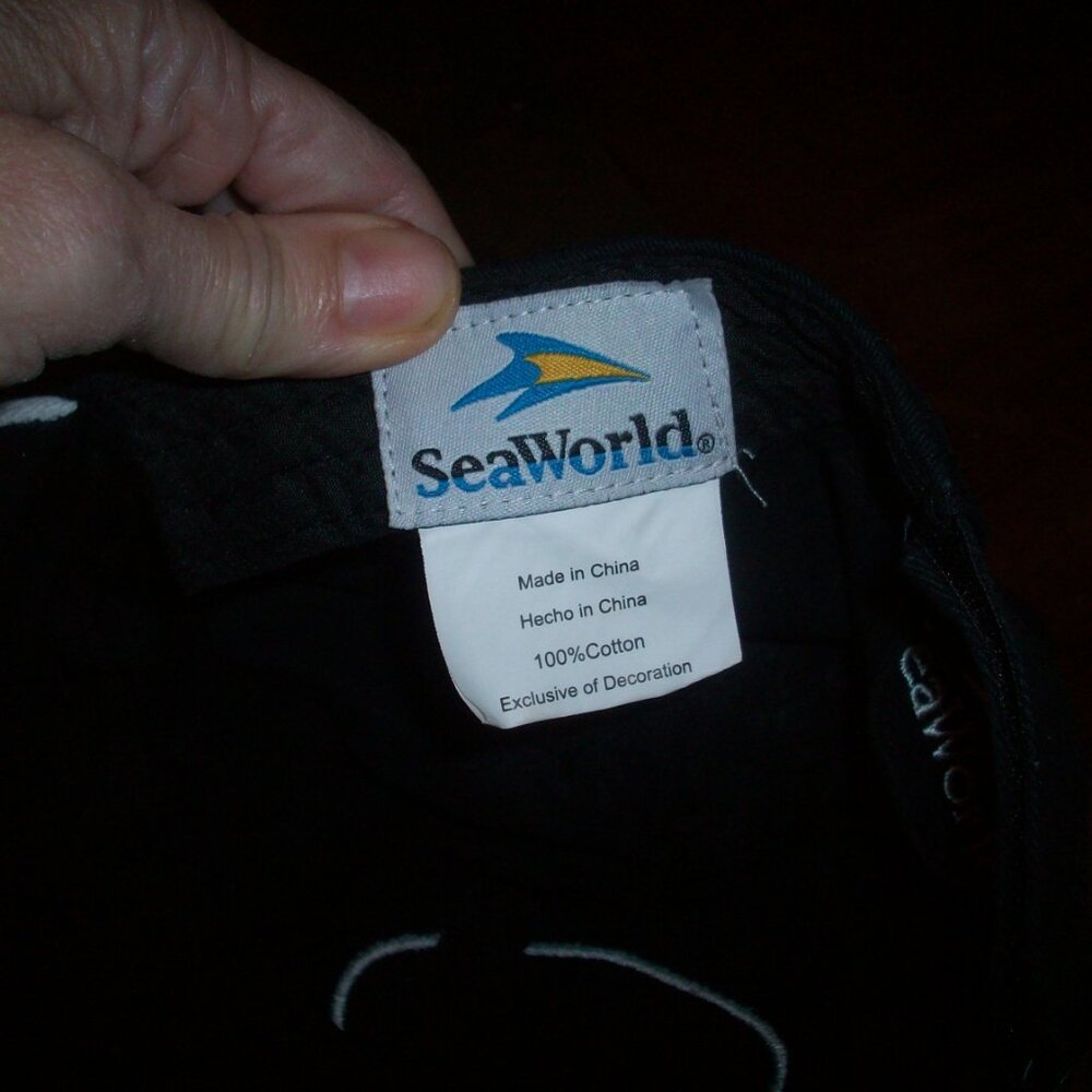 Shamu SeaWorld Orca Whale Fin Adjustable Baseball Dad Cap Souvenir, nice - Picture 4 of 7